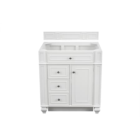 James Martin Vanities Bristol 30in Single Vanity Cabinet, Bright White 157-V30-BW